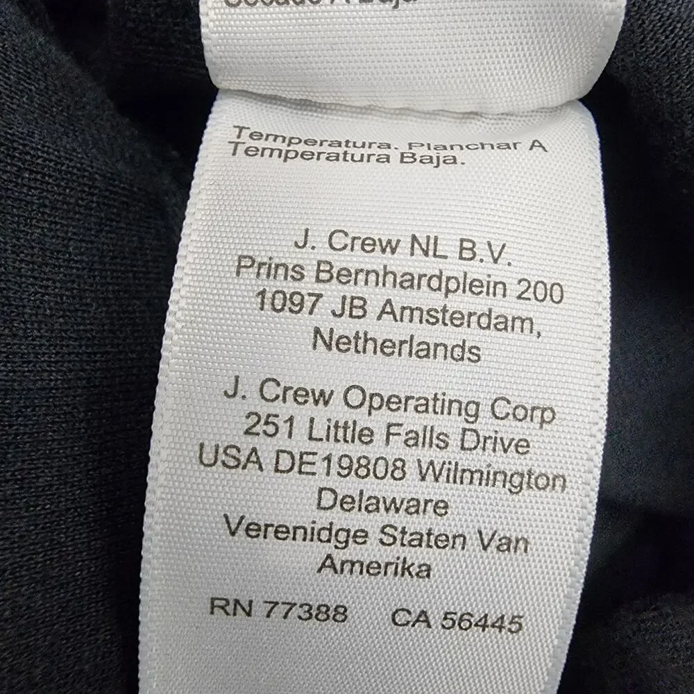 J. Crew Womens Pintuck Sweatpants Black Casual Pants Pull On Size Large Pockets